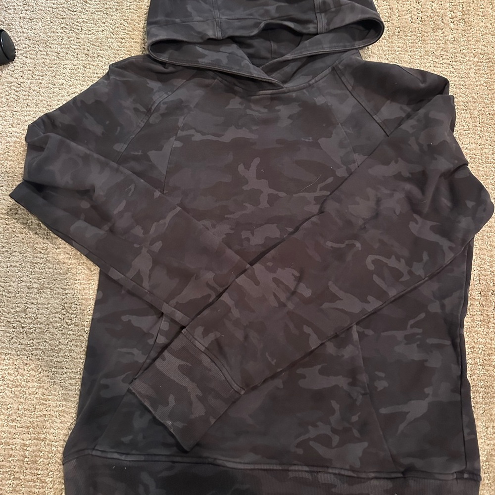 Lululemon Athletica Black and Gray Hoodie Sweatshirt